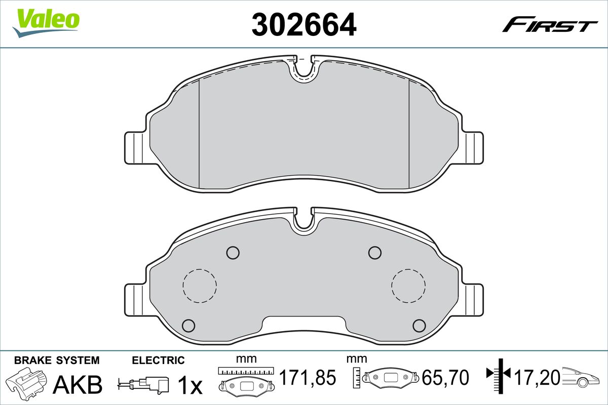 Set placute frana,frana disc 302664 VALEO